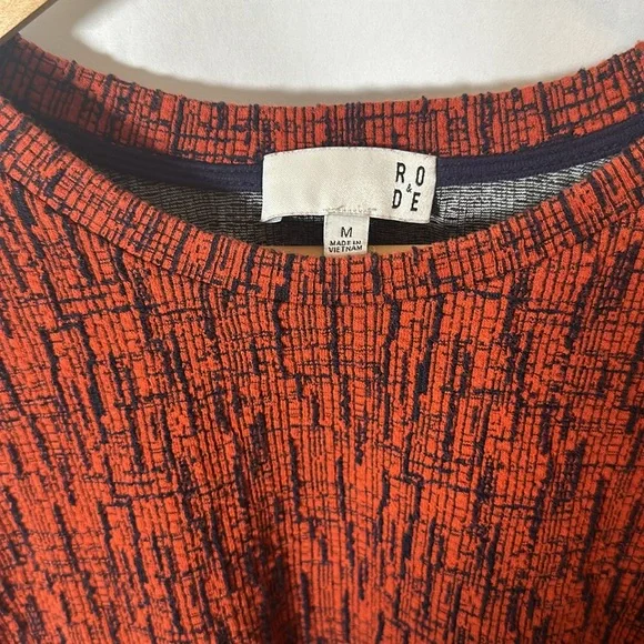 Anthropologie Peplum Top – Textured Print, Size M - Picture 3 of 6